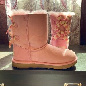 UGG Pink Suede Mid Calf Boot